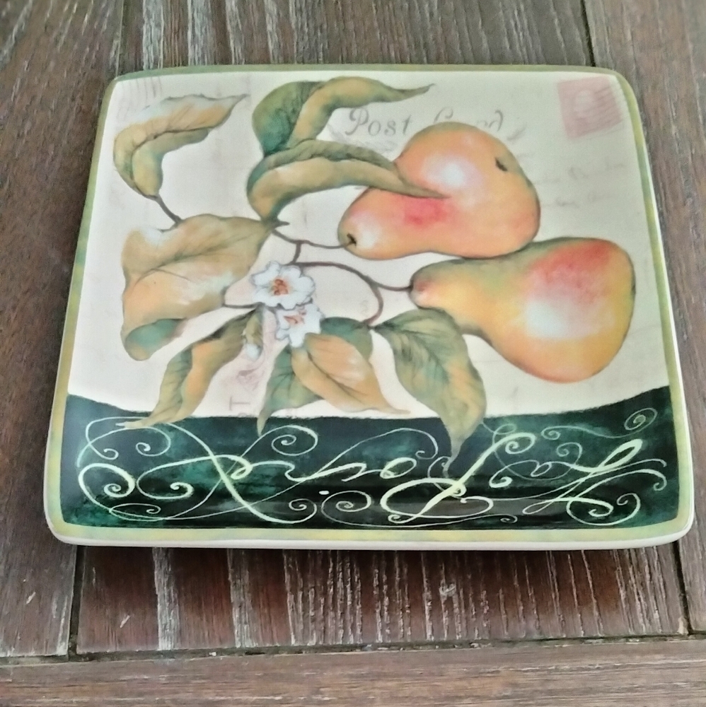 Vintage Fruit Plate Pears